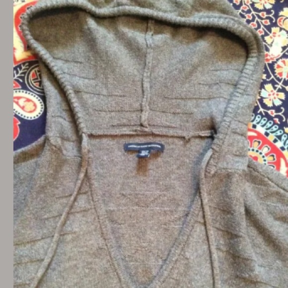 Sold 🌟AEO Brown Grey Hooded Sweater XS - Picture 2 of 4